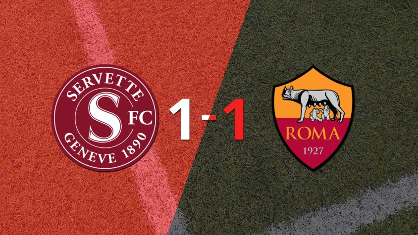 Servette no pudo en casa ante Roma y empataron 1-1 