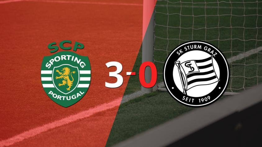 Sturm Graz cayó ante Sporting Lisboa con dos goles de Gonçalo Inácio