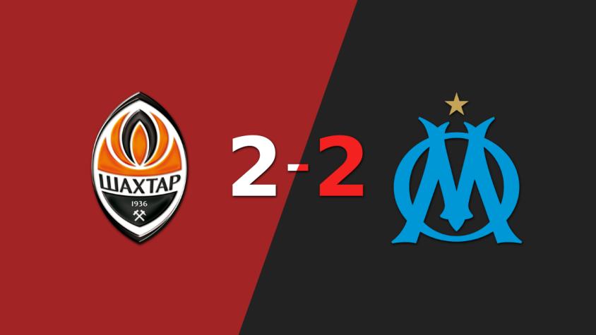 Shakhtar Donetsk y Olympique de Marsella empataron 2 a 2 en el encuentro de ida