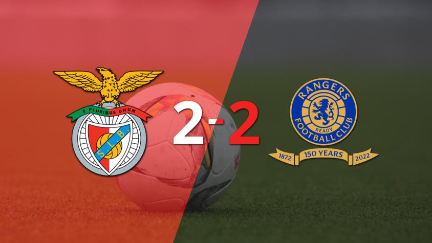 Benfica y Rangers empataron y se define todo a la vuelta