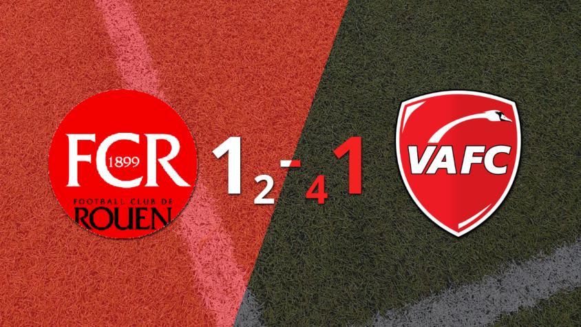 Por penales, Valenciennes eliminó a Rouen