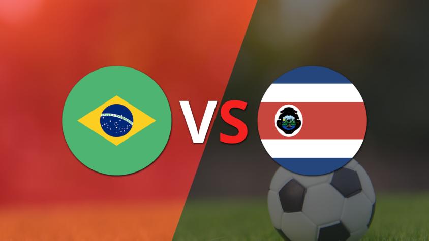 Con un empate en 0, empieza el segundo tiempo entre Brasil y Costa Rica