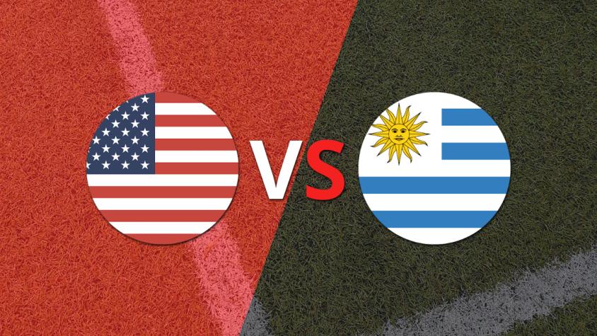 El segundo tiempo comienza sin goles entre Estados Unidos y Uruguay