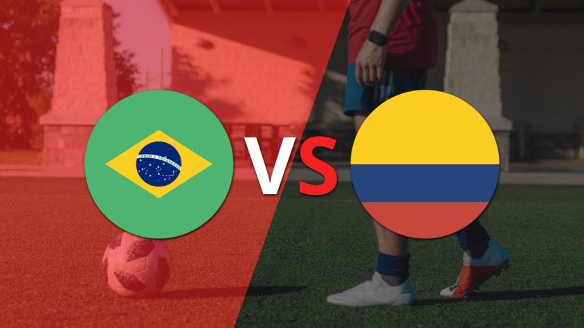 Brasil y Colombia juegan el segundo tiempo para destrabar el empate