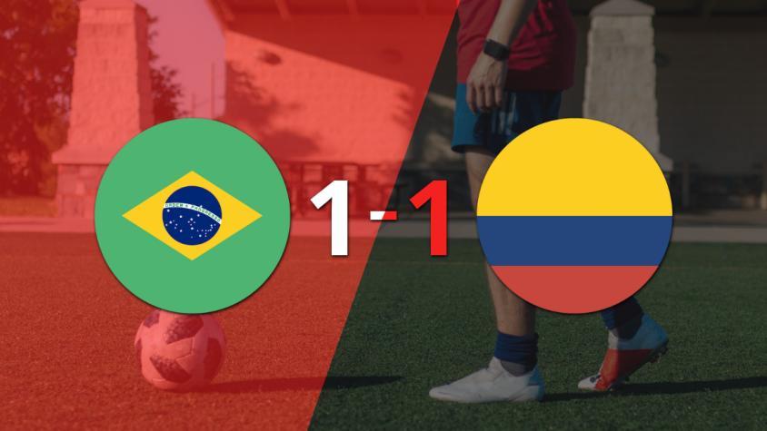 Brasil y Colombia se reparten los puntos y empatan 1-1