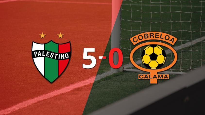 Palestino golea 5-0 a Cobreloa y Joe Abrigo firma doblete 