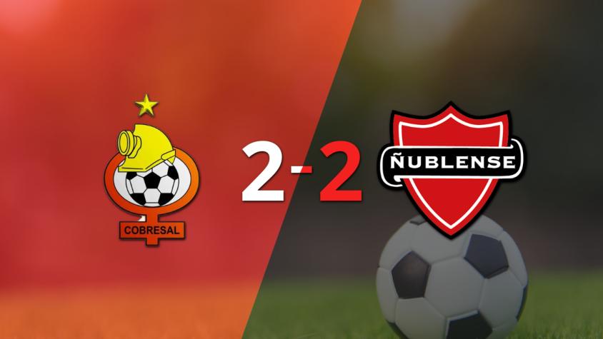 Muchos goles en el empate a 2 entre Cobresal y Ñublense