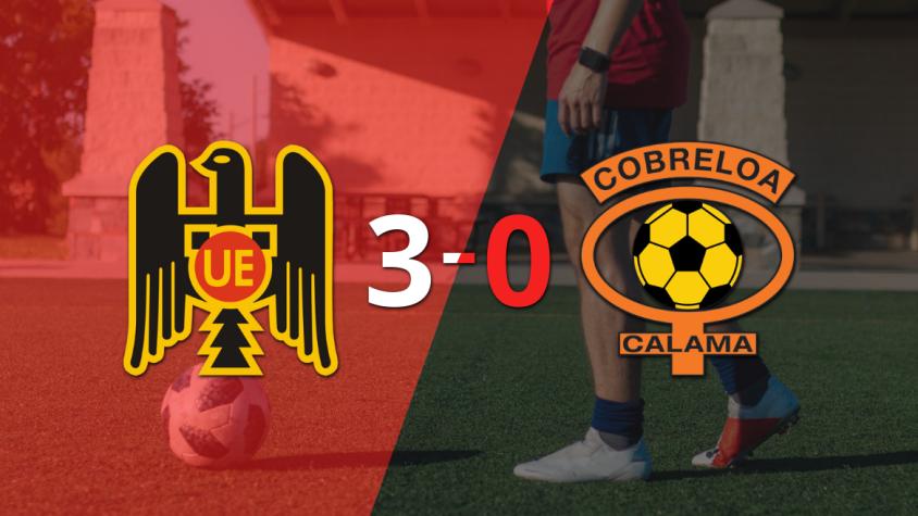 Unión Española golea 3-0 a Cobreloa