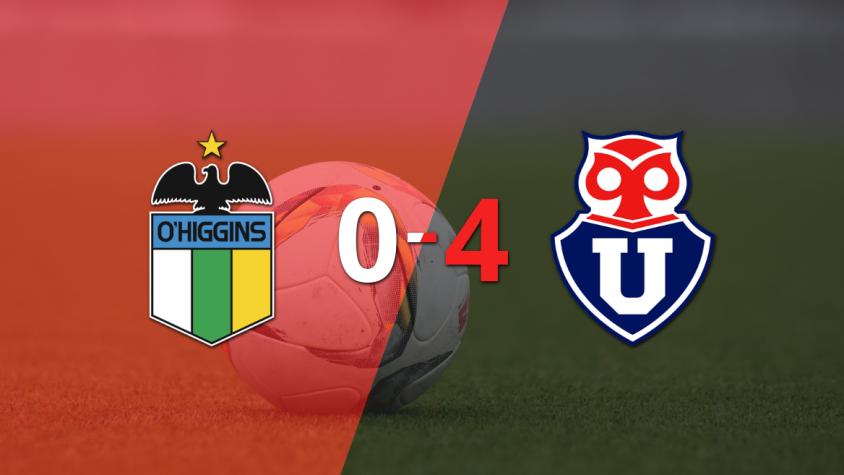 Cristian Palacios anotó un doblete en la goleada 4-0 de Universidad de Chile a O'Higgins