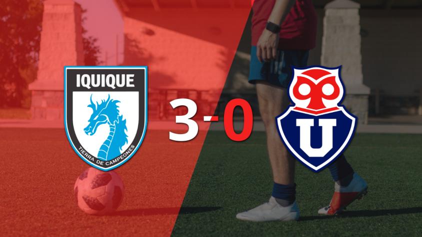 Deportes Iquique fue contundente y goleó 3-0 a Universidad de Chile