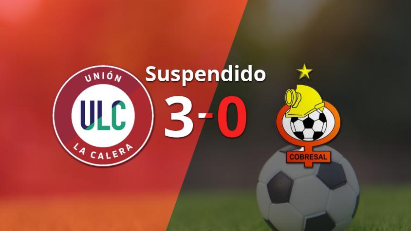 El partido entre U. La Calera y Cobresal ha sido suspendido