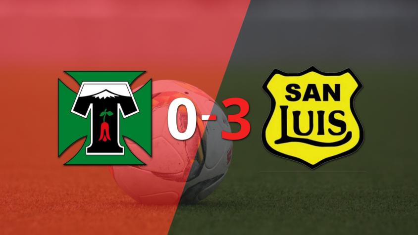Mauro Caballero anotó un doblete en la goleada 3-0 de San Luis a Deportes Temuco