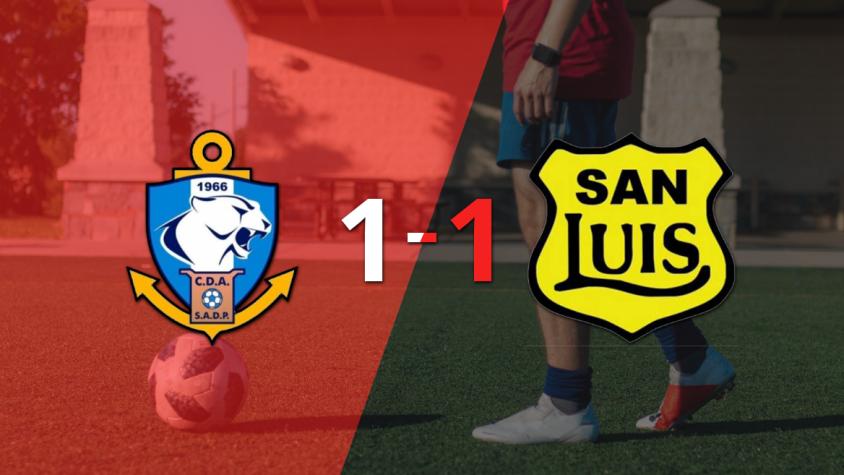 San Luis empató 1-1 en su visita a D. Antofagasta