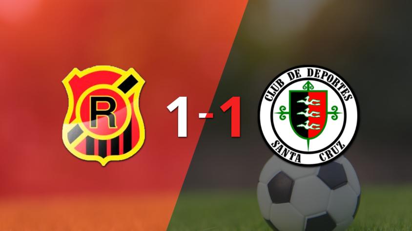 Empate a uno entre Rangers y Dep. Santa Cruz