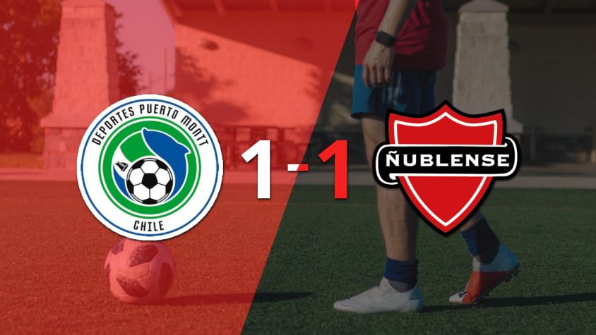 Con un empate agónico entre D. Puerto Montt y Ñublense, se define el duelo en el partido de vuelta