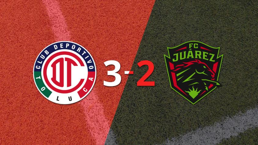 Toluca FC superó a FC Juárez con dos tantos de Paulinho