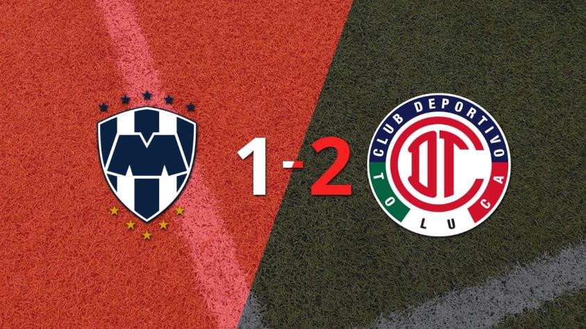 Toluca FC castigó a CF Monterrey con una victoria por 2 a 1, sellada con un gol agónico