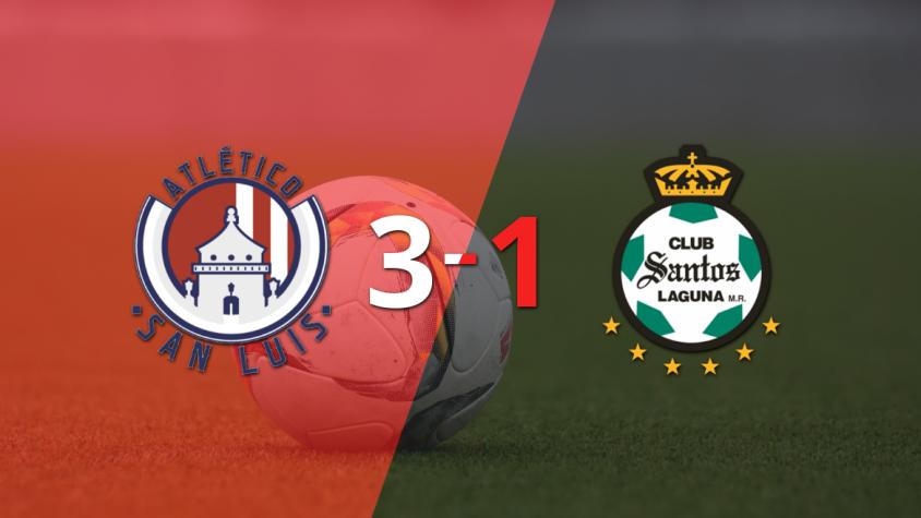 Atl. de San Luis supera por 3-1 a Santos Laguna tras dar vuelta el partido