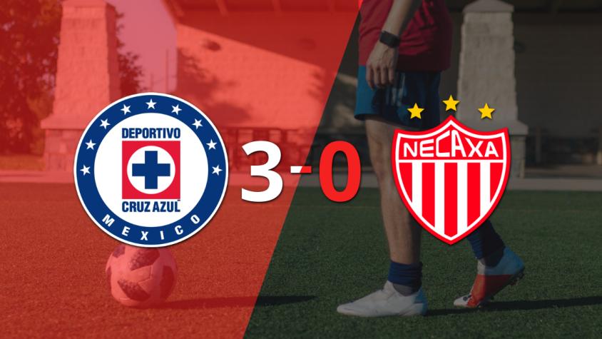 Cruz Azul golea 3-0 a Necaxa