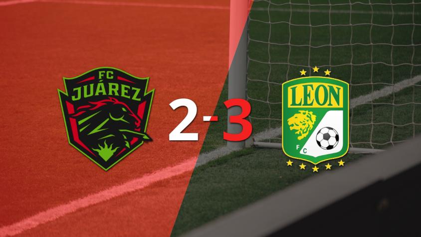 ¡Partidazo! León le ganó 3-2 a FC Juárez con un gol agónico