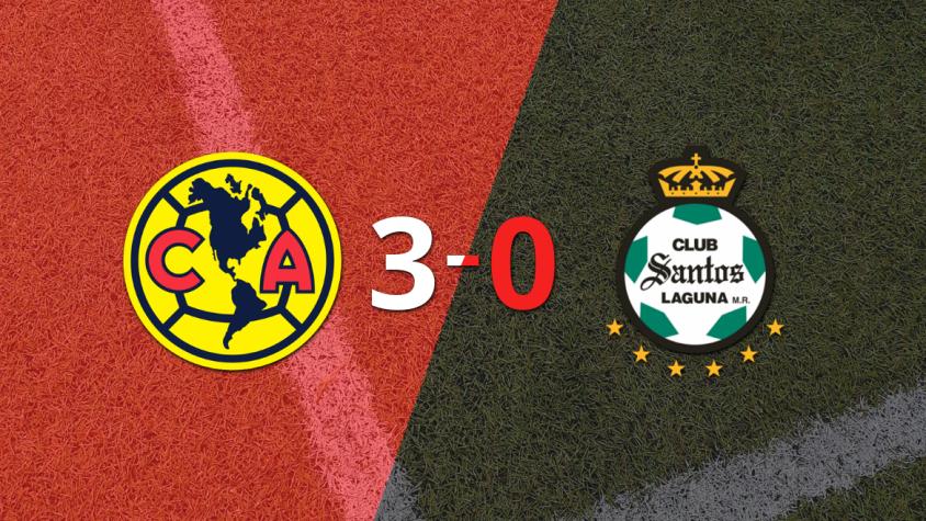 Santos Laguna sucumbe ante Club América en una goleada 3-0