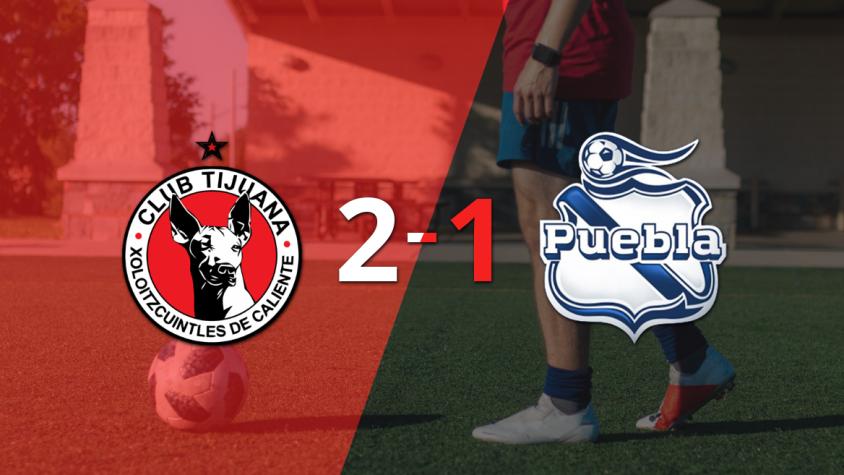 Tijuana logró dar vuelta el marcador y vencer 2-1 a Puebla con gol agónico