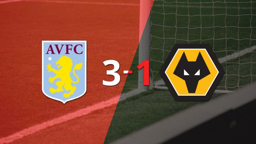 Aston Villa lo dio vuelta ante Wolverhampton y venció por 3 a 1