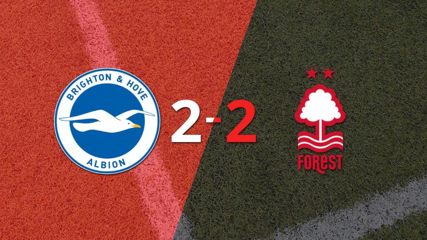 Brighton and Hove y Nottingham Forest firman un empate en dos