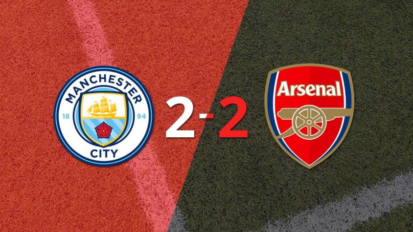 Sobre el final, John Stones marcó el gol del empate entre Manchester City y Arsenal