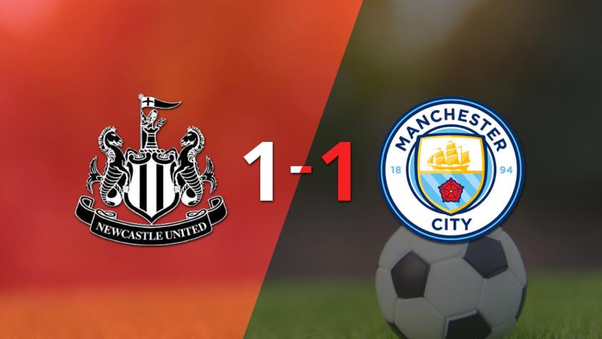 Empate a uno entre Newcastle United y Manchester City