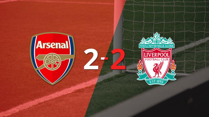 Empate a 2 entre Arsenal y Liverpool