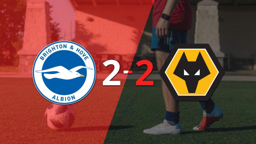 Empate agónico de Wolverhampton ante Brighton and Hove con un decisivo gol de Matheus Cunha