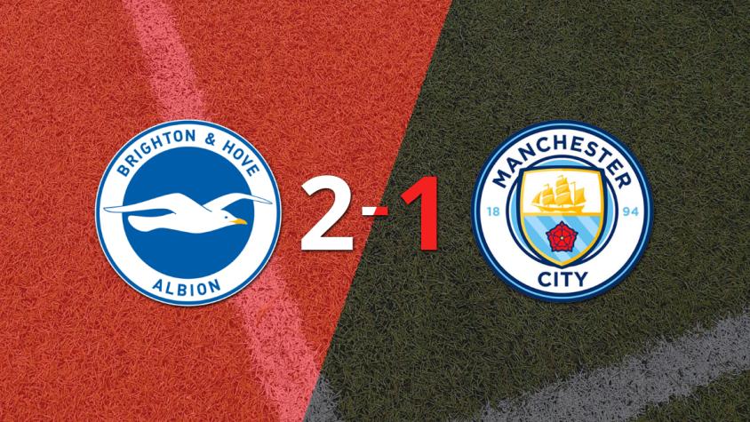 Brighton and Hove le dio vuelta el partido a Manchester City con un 2-1