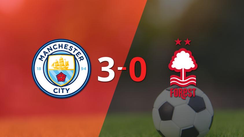 Goleada de Manchester City 3 a 0 sobre Nottingham Forest