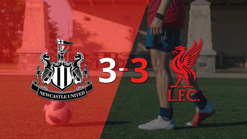 Liverpool empató 3-3 ante Newcastle United con doblete de Mohamed Salah