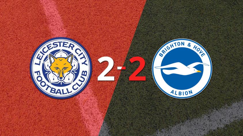 Sobre el final, Bobby Reid marcó el gol del empate entre Leicester City y Brighton and Hove