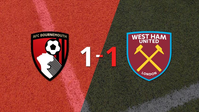 Con un gol agónico, Enes Ünal sentenció el empate entre Bournemouth y West Ham United