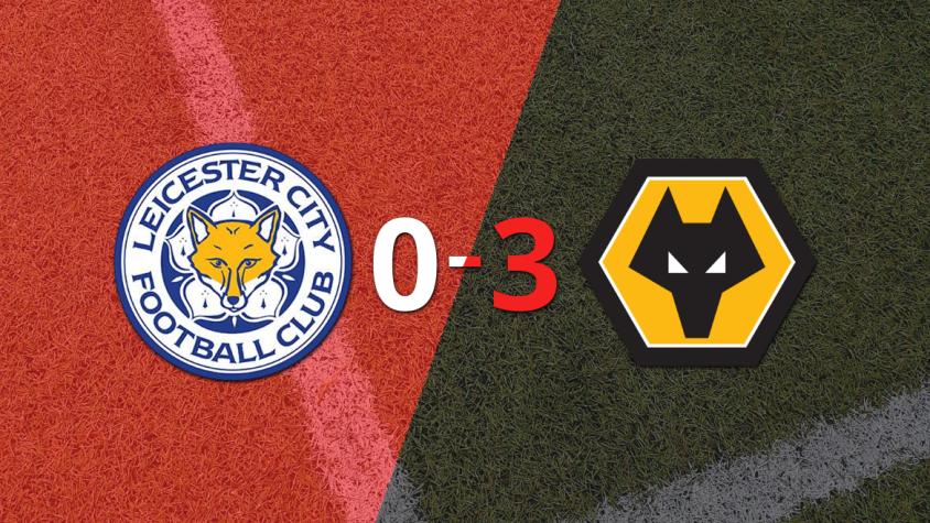 Leicester City no pudo contener la fuerza de Wolverhampton y cayó derrotado por 3 a 0