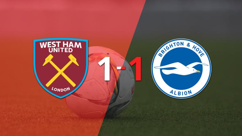 Reparto de puntos en el empate a uno entre West Ham United y Brighton and Hove