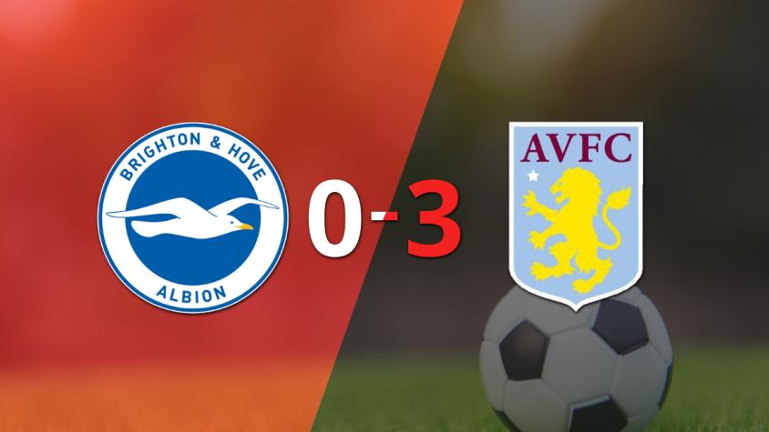 Una gran actuación de Aston Villa le da la victoria por 3 a 0 ante Brighton and Hove