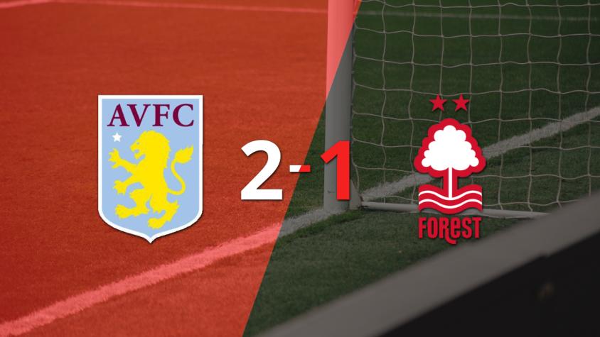 Aston Villa logró una victoria como anfitrión por 2 a 1 frente a Nottingham Forest