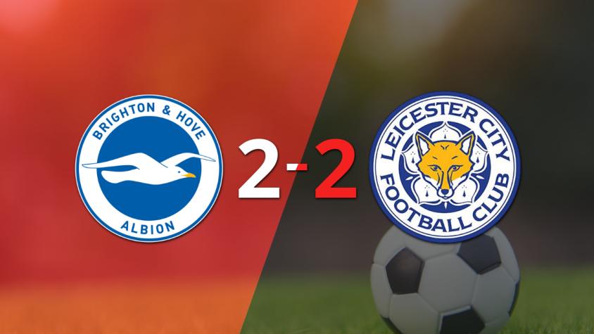 Con dos goles de João Pedro, Brighton and Hove igualó ante Leicester City