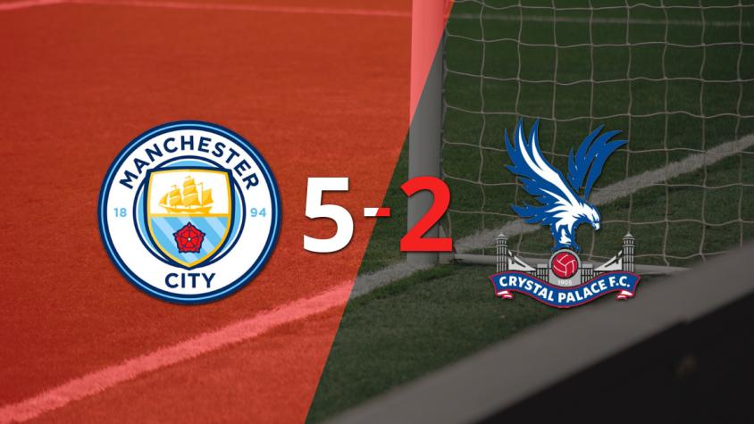 Tranquila victoria de Manchester City por 5 a 2 frente a Crystal Palace