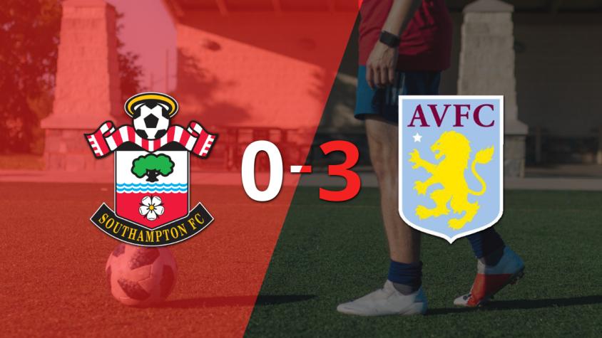 Aston Villa goleó a Southampton con un contundente 3 a 0