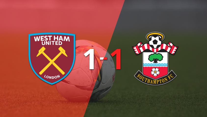Southampton rescató un empate agónico frente a West Ham United