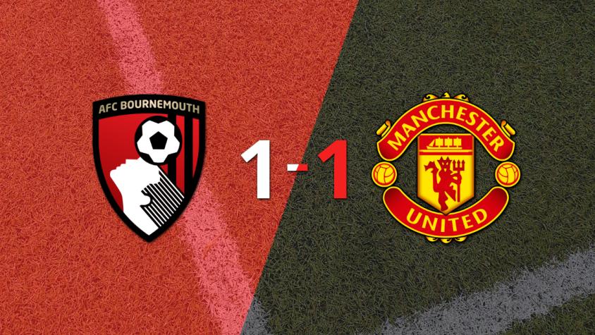 Con un gol agónico, Rasmus Hojlund sentenció el empate entre Manchester United y Bournemouth