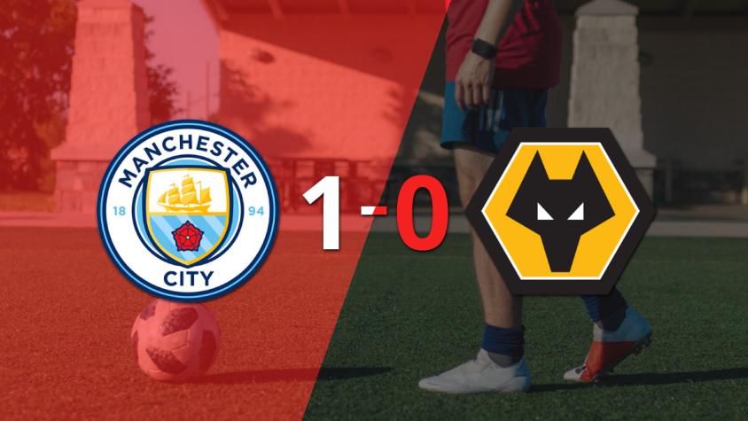 A Manchester City le alcanzó con un gol para derrotar a Wolverhampton en el Etihad Stadium