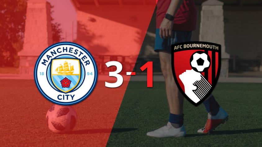 Manchester City paseó a Bournemouth y selló su triunfo 3 a 1