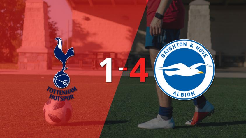 Brighton and Hove lo dio vuelta y se despachó con una goleada 4-1 frente a Tottenham