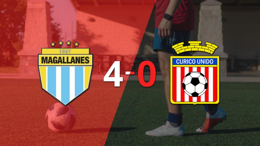 Magallanes golea 4-0 a Curicó Unido